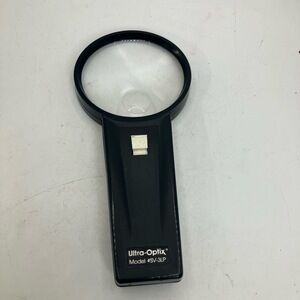 UltraOptix Magnifying Glass SV3LP Black Lighted Rectangular Handle Modern‎ Sleek